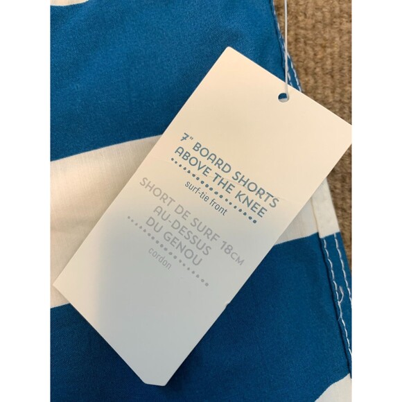 Old Navy Board Shorts Mens 3XL Navy Stripe Swim Trunks Surf Unlined Beach - Picture 2 of 7